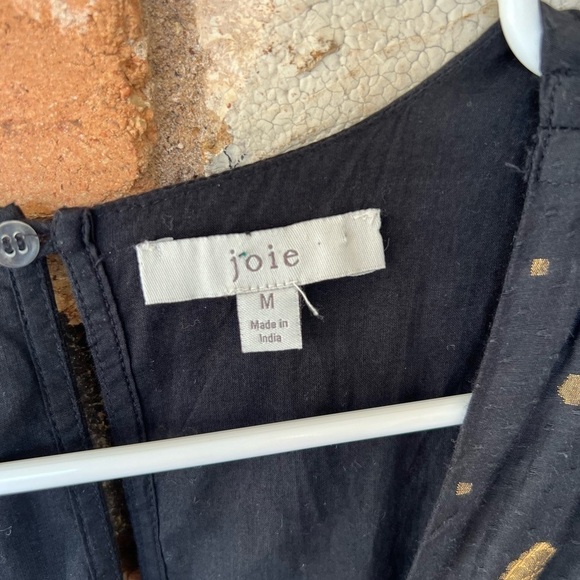 joie • nadezhda metallic embroidered jumpsuit in caviar - Picture 5 of 15